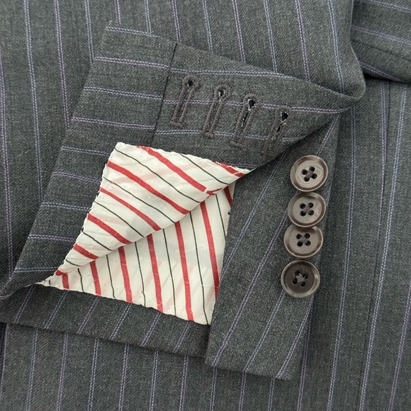 [SOLD] Ísaia Napoli Suit - size 50IT - grey with stripes - Excellent Conditon - Picture 7 of 10